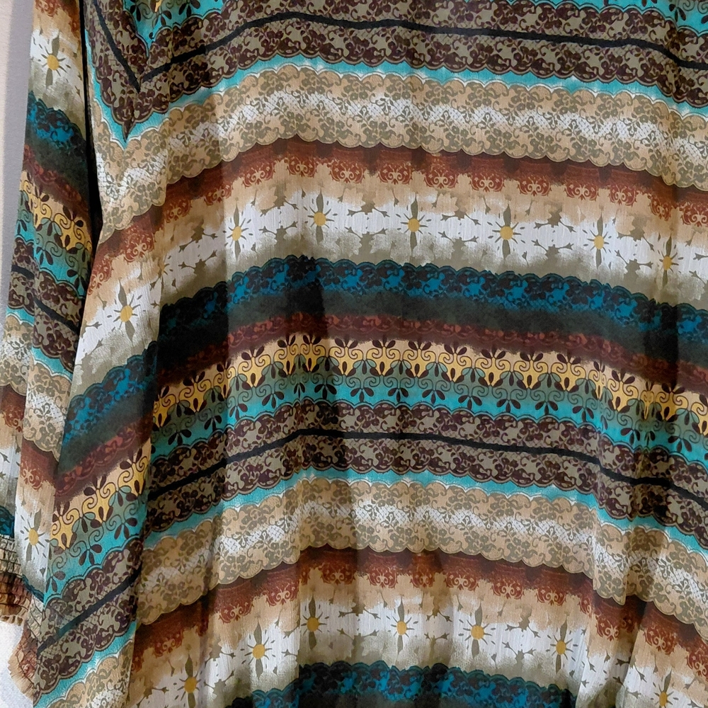 CJ Banks Multicolor Striped Blouse - Picture 13 of 14